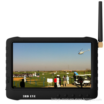 1.2GHz/2.4GHz/5.8GHz Diversity Wireless Channels Receiver with 5" LCD Monitor and Sun Shield